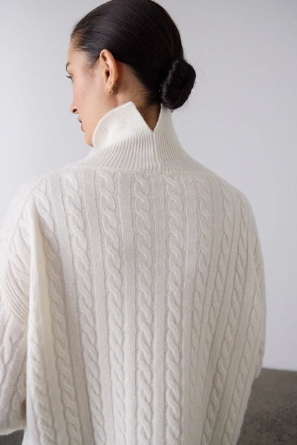 The Cable Knit Sweater - Cream
