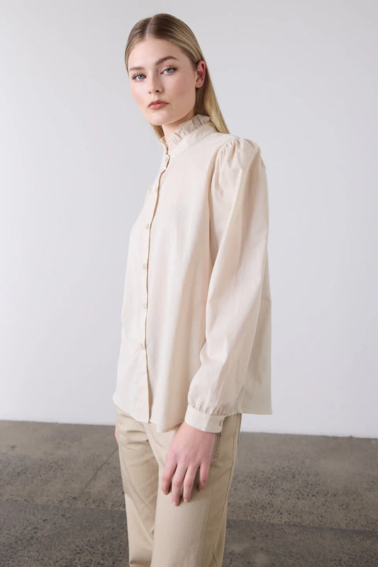 The Jane Frill Blouse | Sand