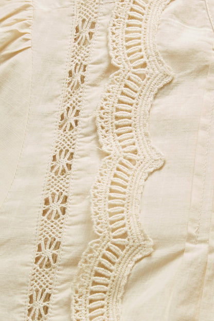 Heirloom Leaf Blouse in Antique Beige