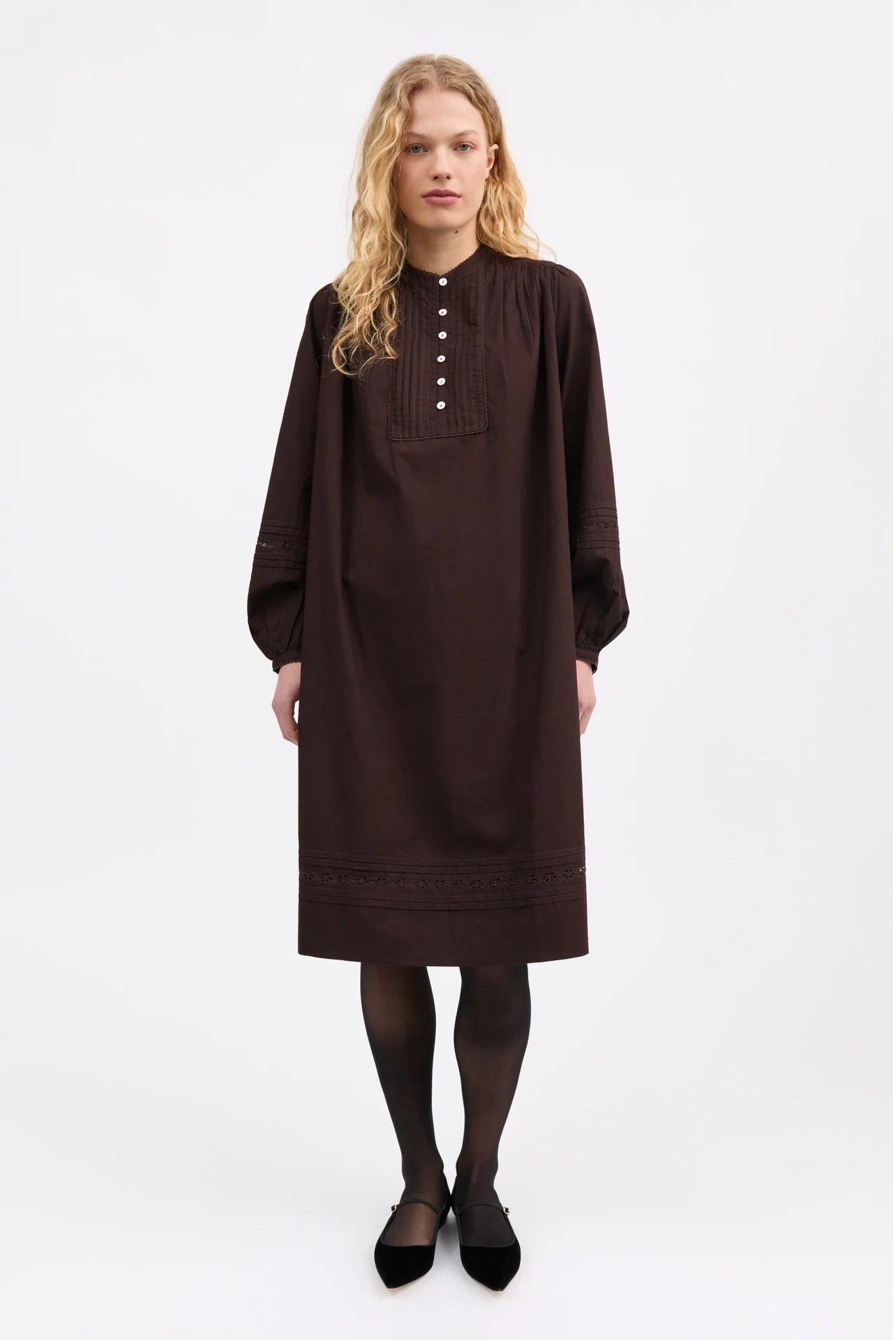 The Leaf Dress in Dark Brown