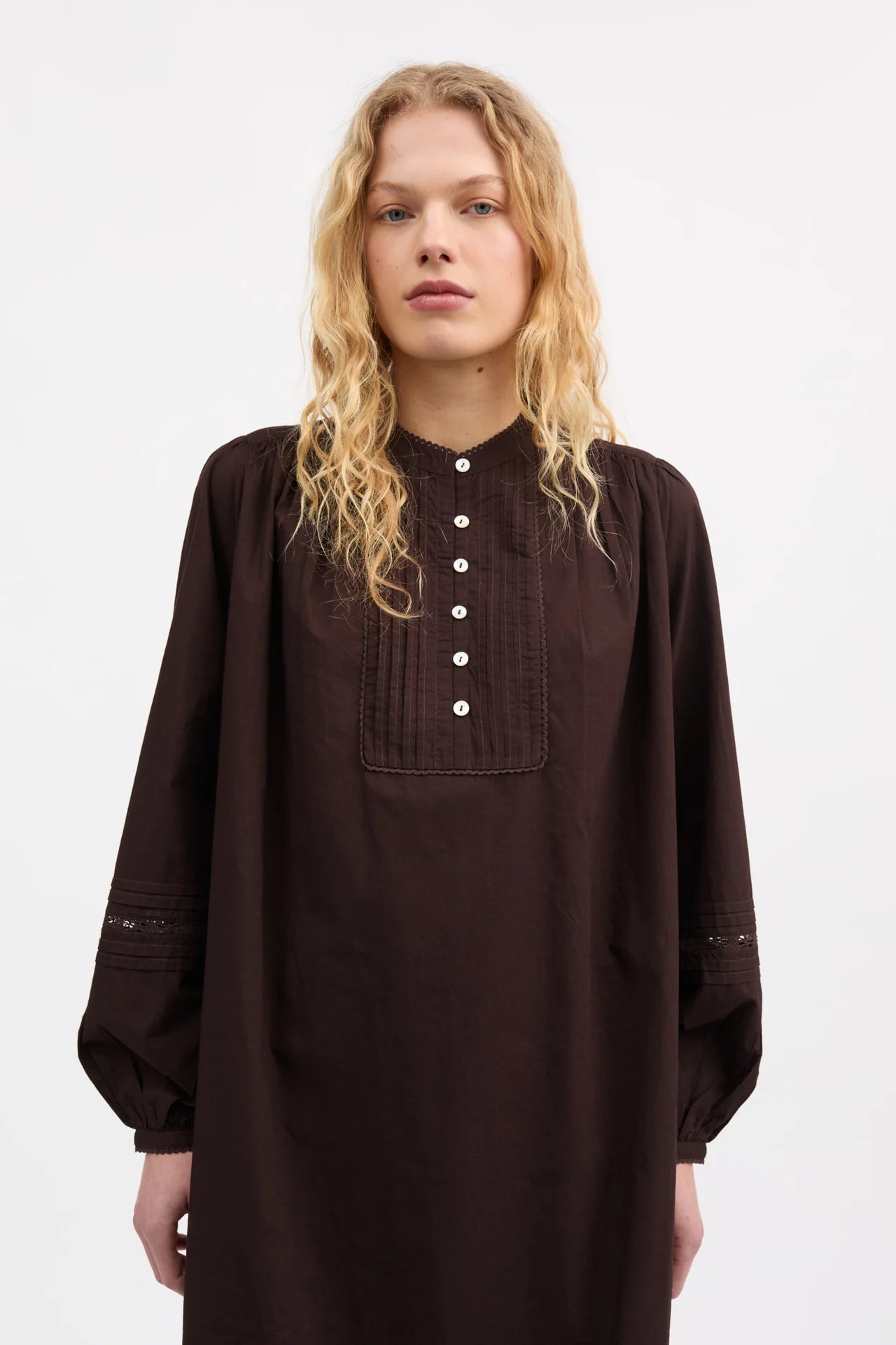 The Leaf Dress in Dark Brown