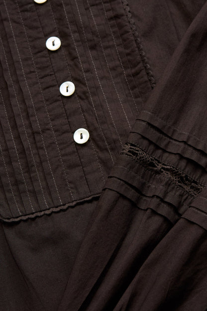 The Leaf Dress in Dark Brown