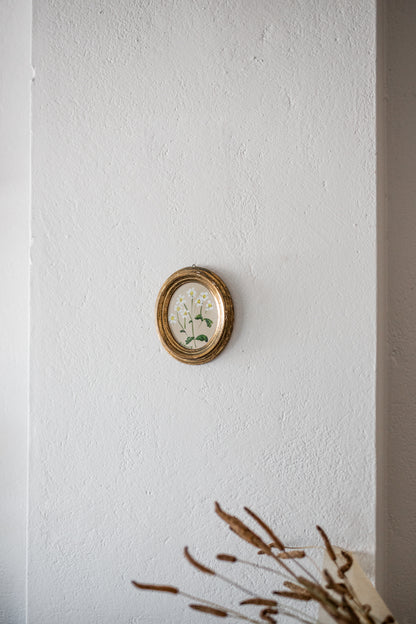 English Floral Artworks in Antique Frames