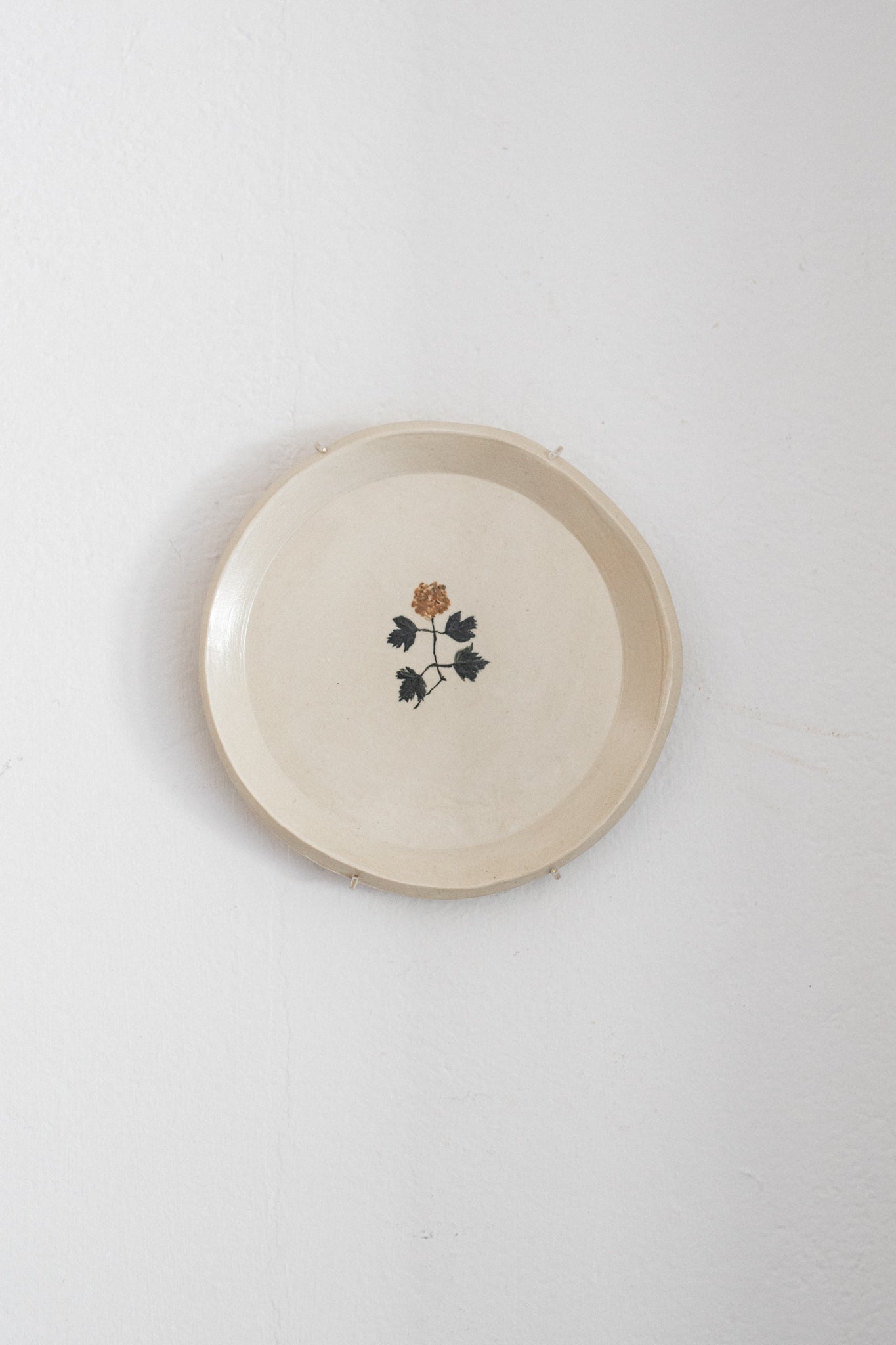 Collectible Handbuilt Round Plate | botanical N.2
