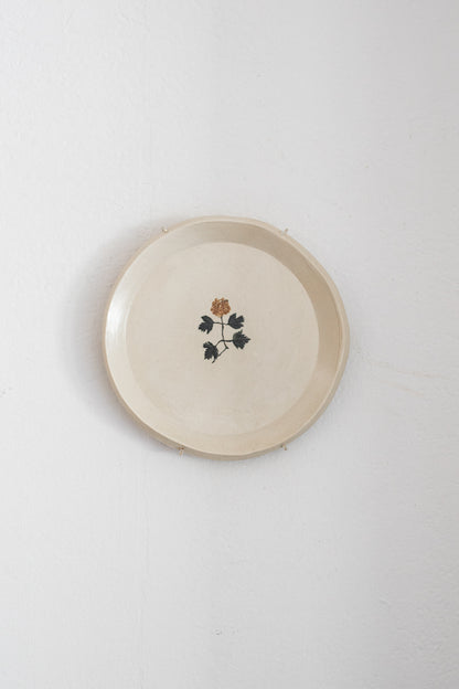 Collectible Handbuilt Round Plate | botanical N.2