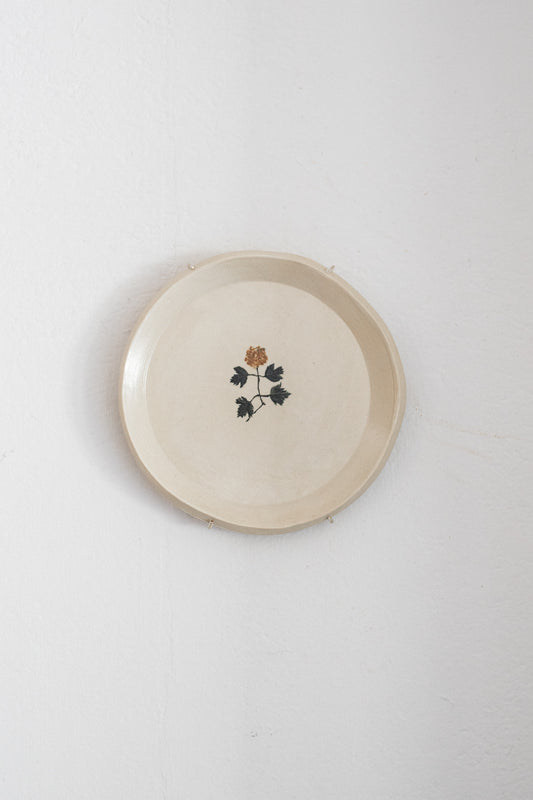 Collectible Handbuilt Round Plate | botanical N.2