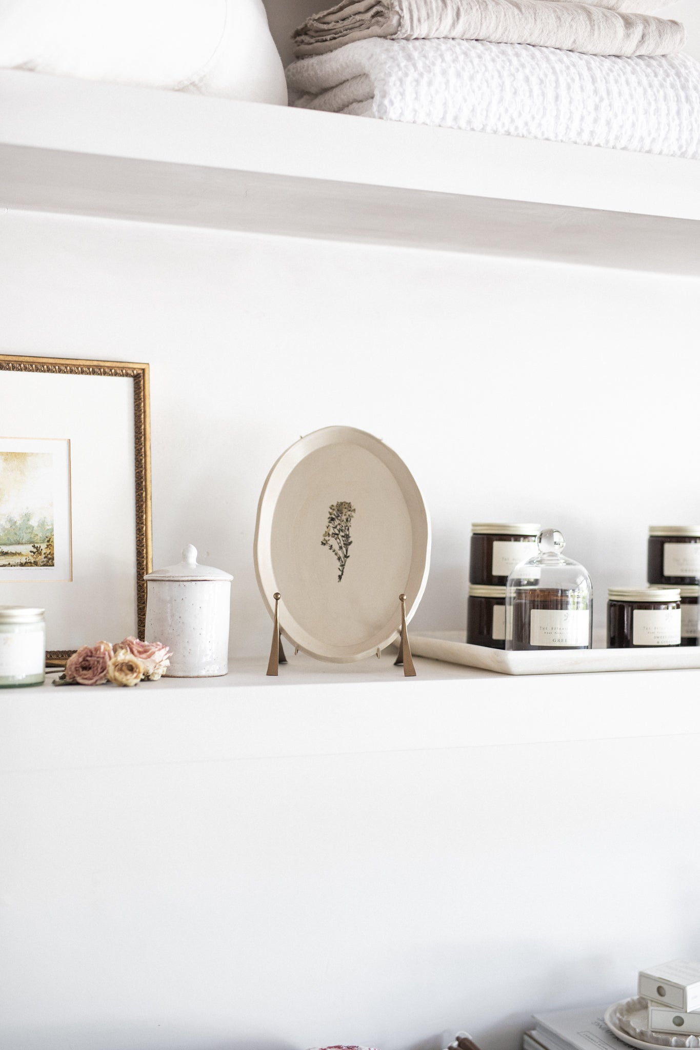 Collectible Handbuilt Oval Plate | botanical N.1