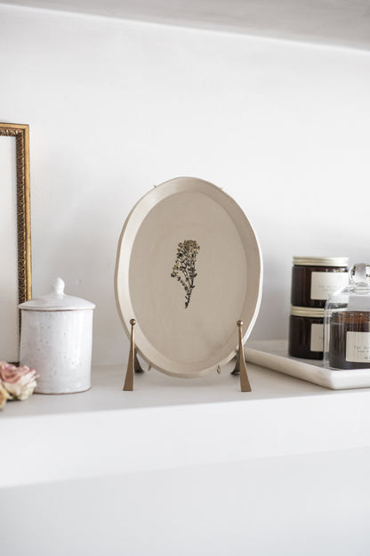 Collectible Handbuilt Oval Plate | botanical N.1
