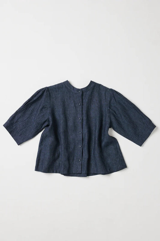 The Loretta Reversible Top | Navy