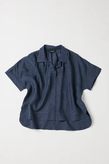 Lumi Collared Shirt | Navy