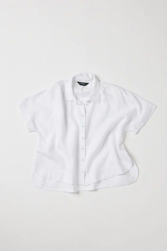 The Lumi Shirt in White Linen