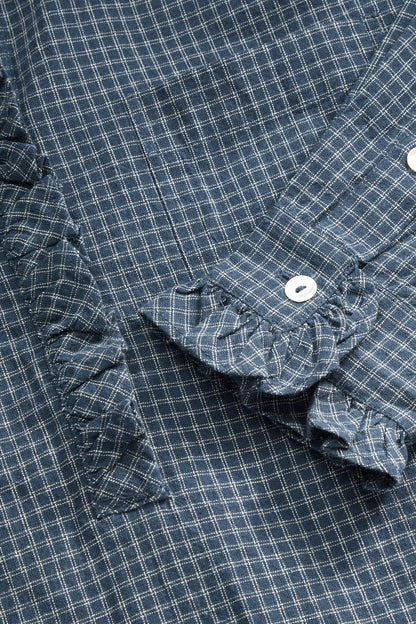 The Lune Shirt in Blue Check