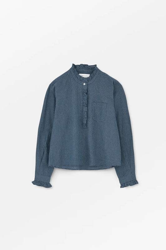 The Lune Shirt in Blue Check