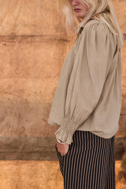 The Smock Blouse in Camel