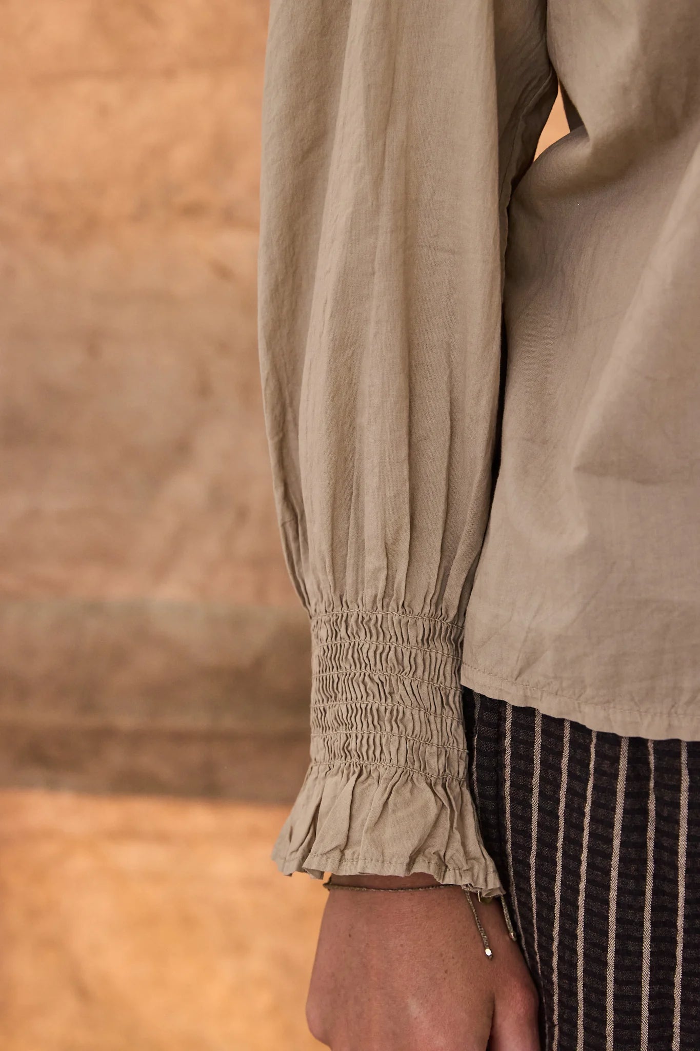 The Smock Blouse in Camel