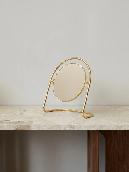 Danish Brass Table Mirror