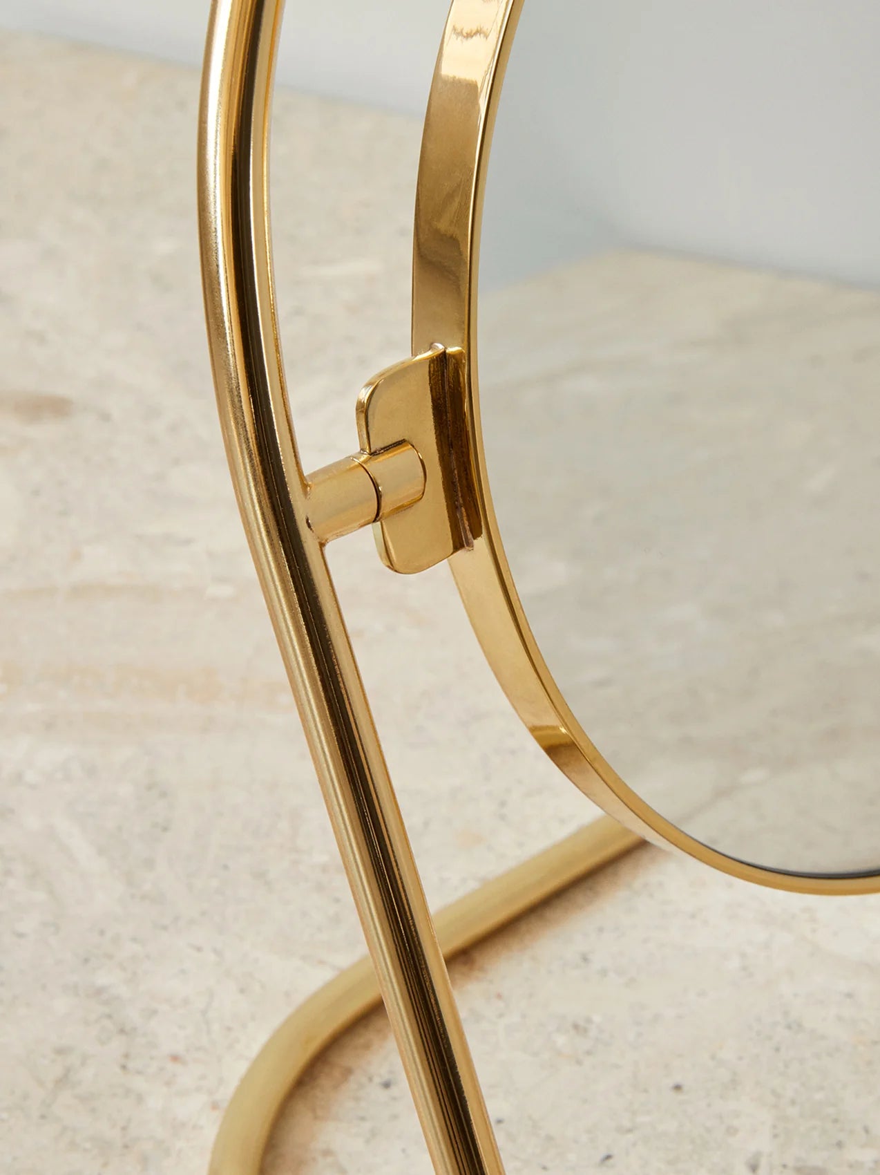 Danish Brass Table Mirror