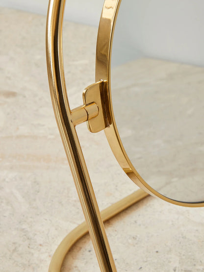 Danish Brass Table Mirror