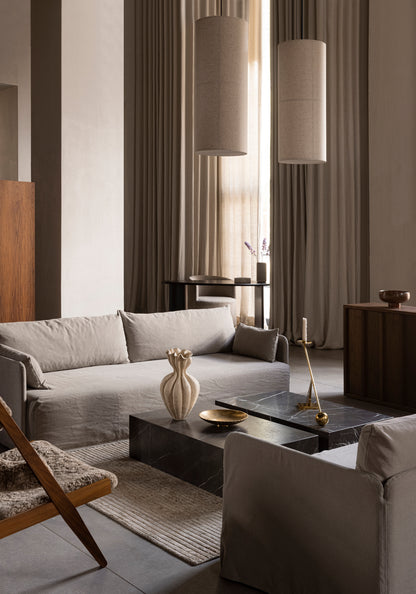 The Offset Sofa | 2 Seater in Oatmeal w. Loose Cover