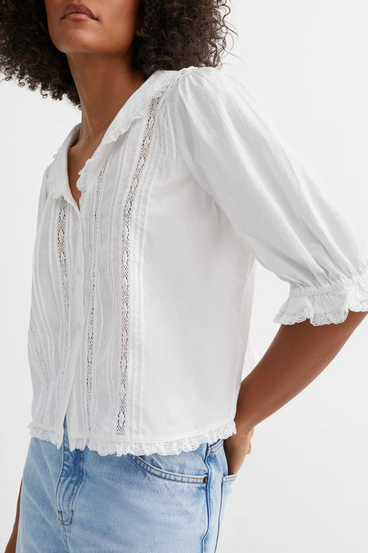 The Magnolia Blouse in White