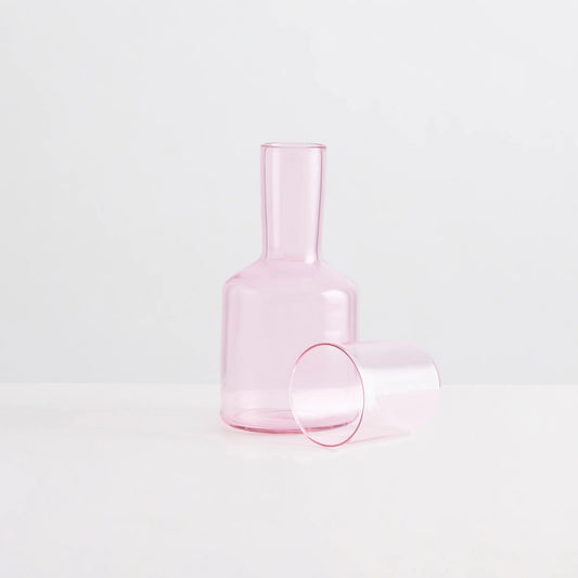 The Glass Carafe & Tumbler | Pink