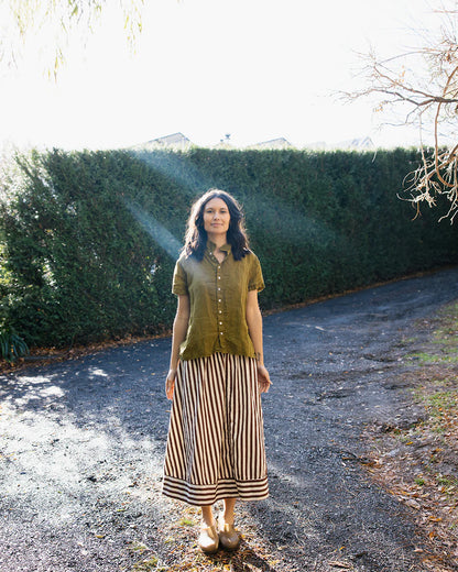 Ash Aline Skirt | Coco Stripe