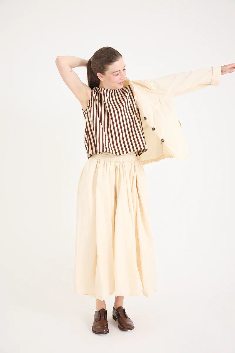 Coco Stripe Sleeveless Cotton Top