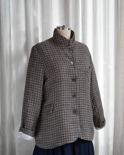 Heirloom 'Dominique' Blazer in Japanese Plaid Wool