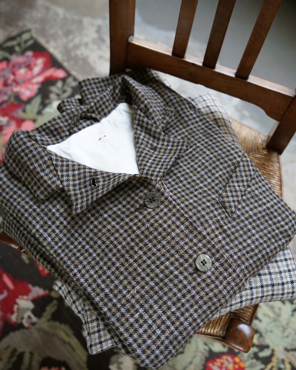Heirloom 'Dominique' Blazer in Japanese Plaid Wool