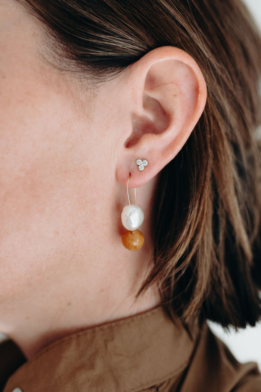 Limited Edition N.1 Pearl & Gemstone Earrings
