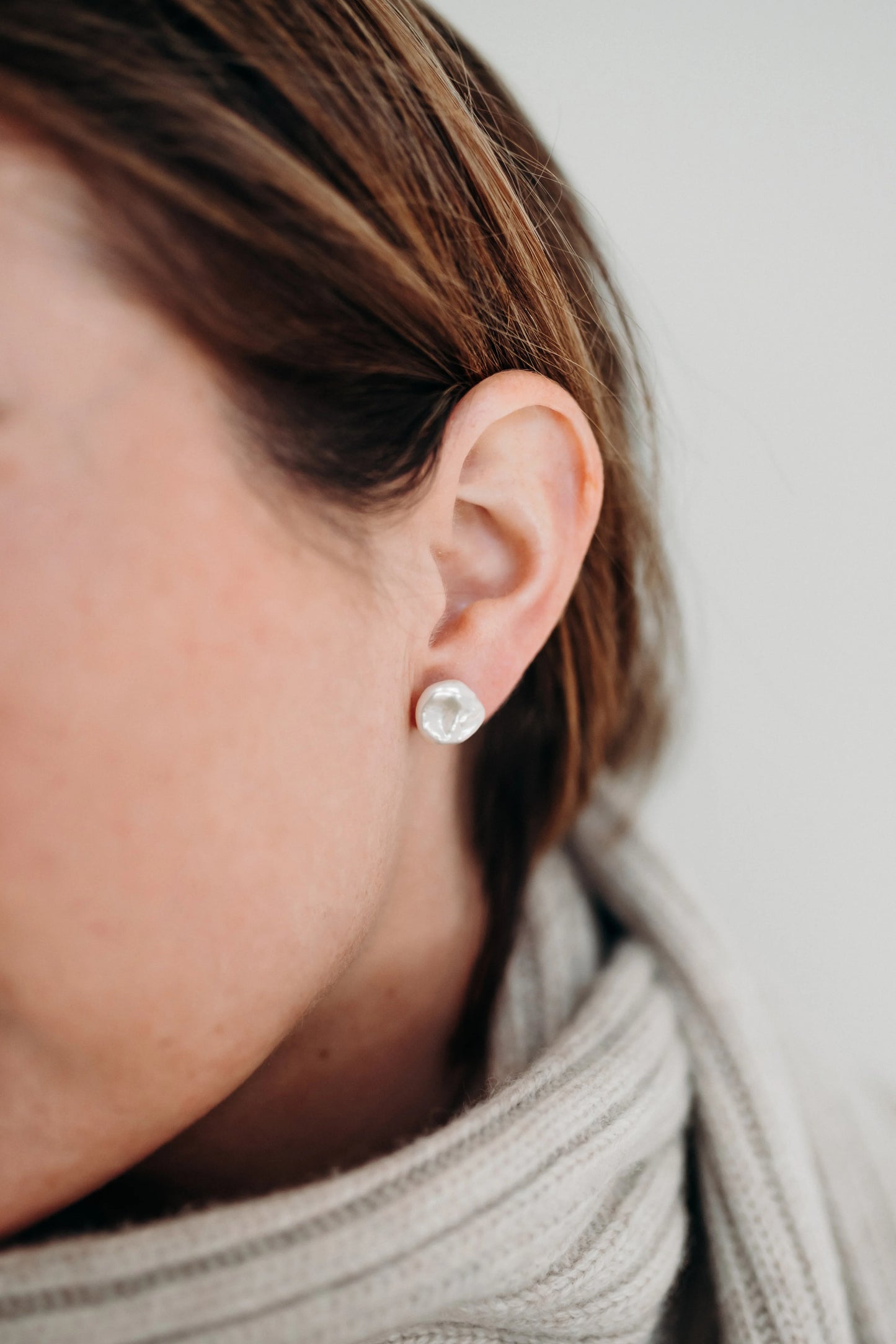 'Anthea' Pearl Studs | Peggy & Twig