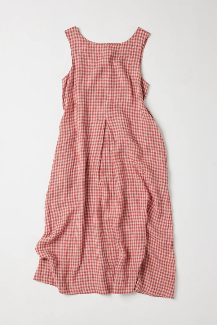 Paloma Sleeveless Dress | Burnt Sienna Gingham