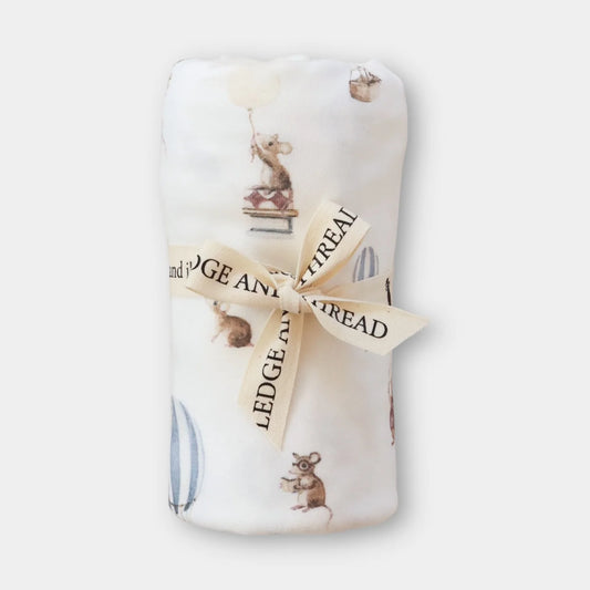 Jersey stretch wrap - Mouse & Air Balloon