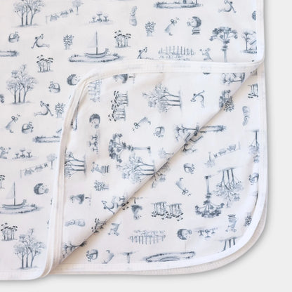 Jersey stretch wrap - Blue & White Illustration