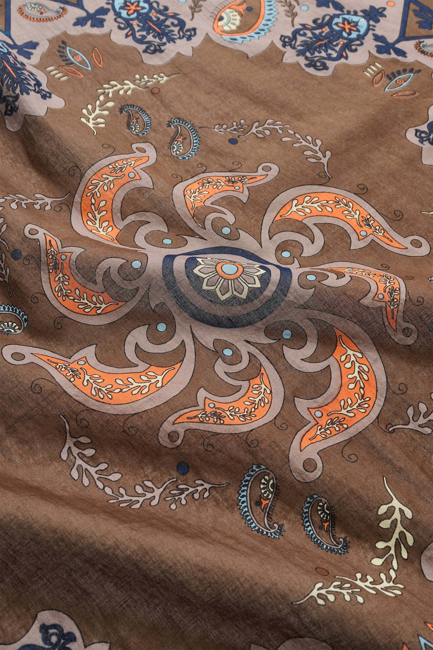 Skall 'Pippa' Scarf in Brown Paisley print