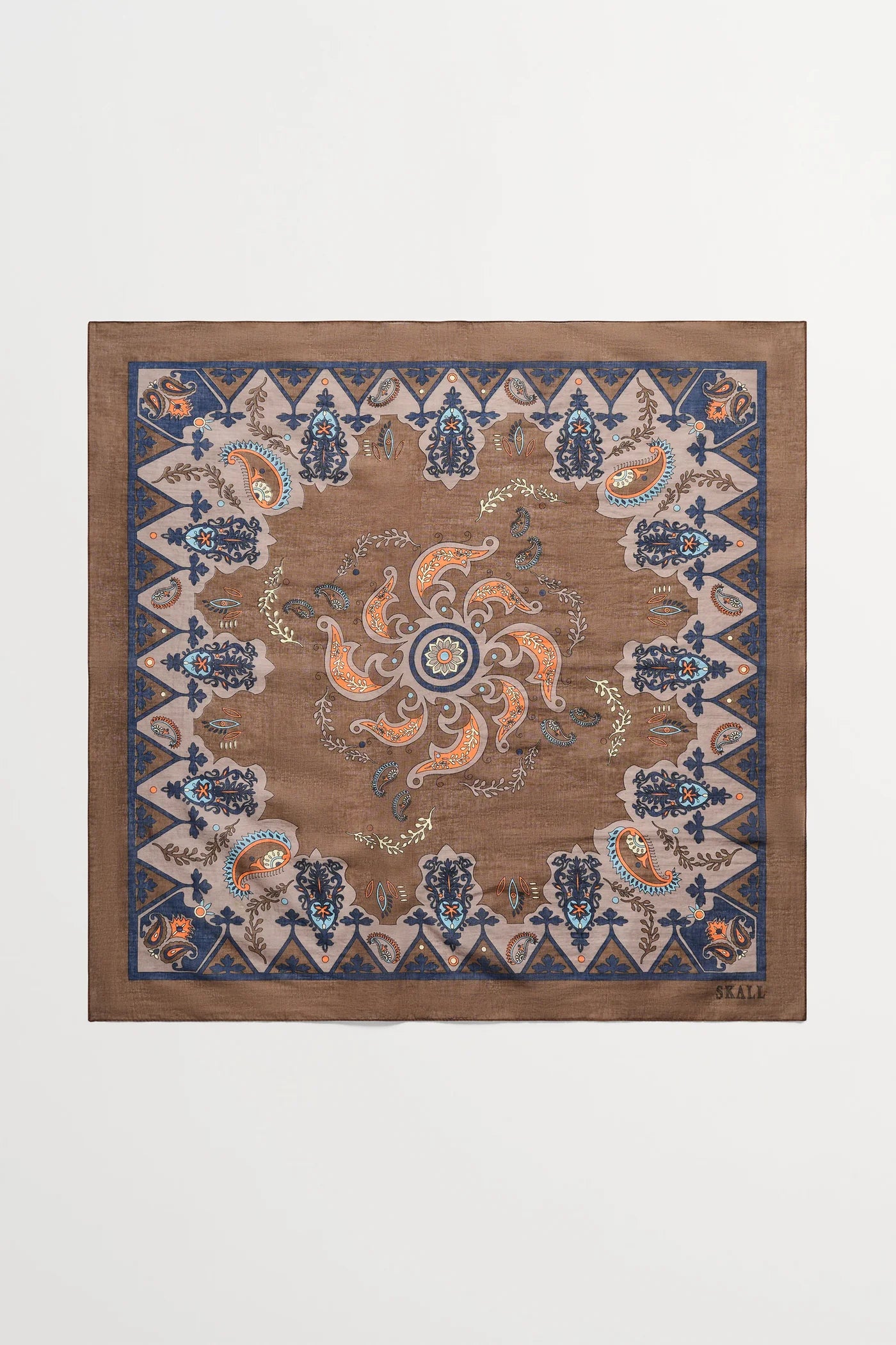 Skall 'Pippa' Scarf in Brown Paisley print