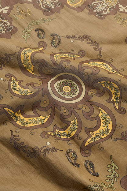 Skall 'Pippa' Scarf in Khaki Paisley print