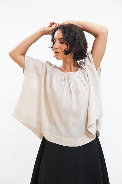 Poppy Top in Neutral Crush