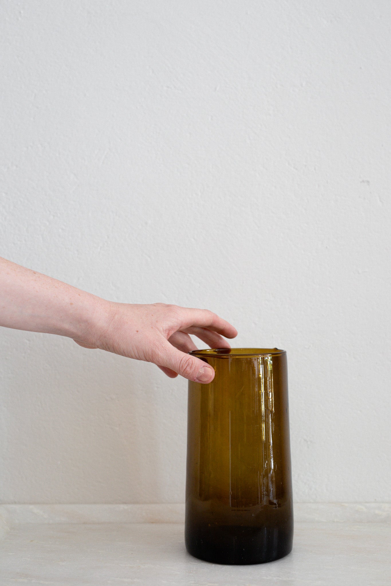 Tapered Glass Vase | Amber