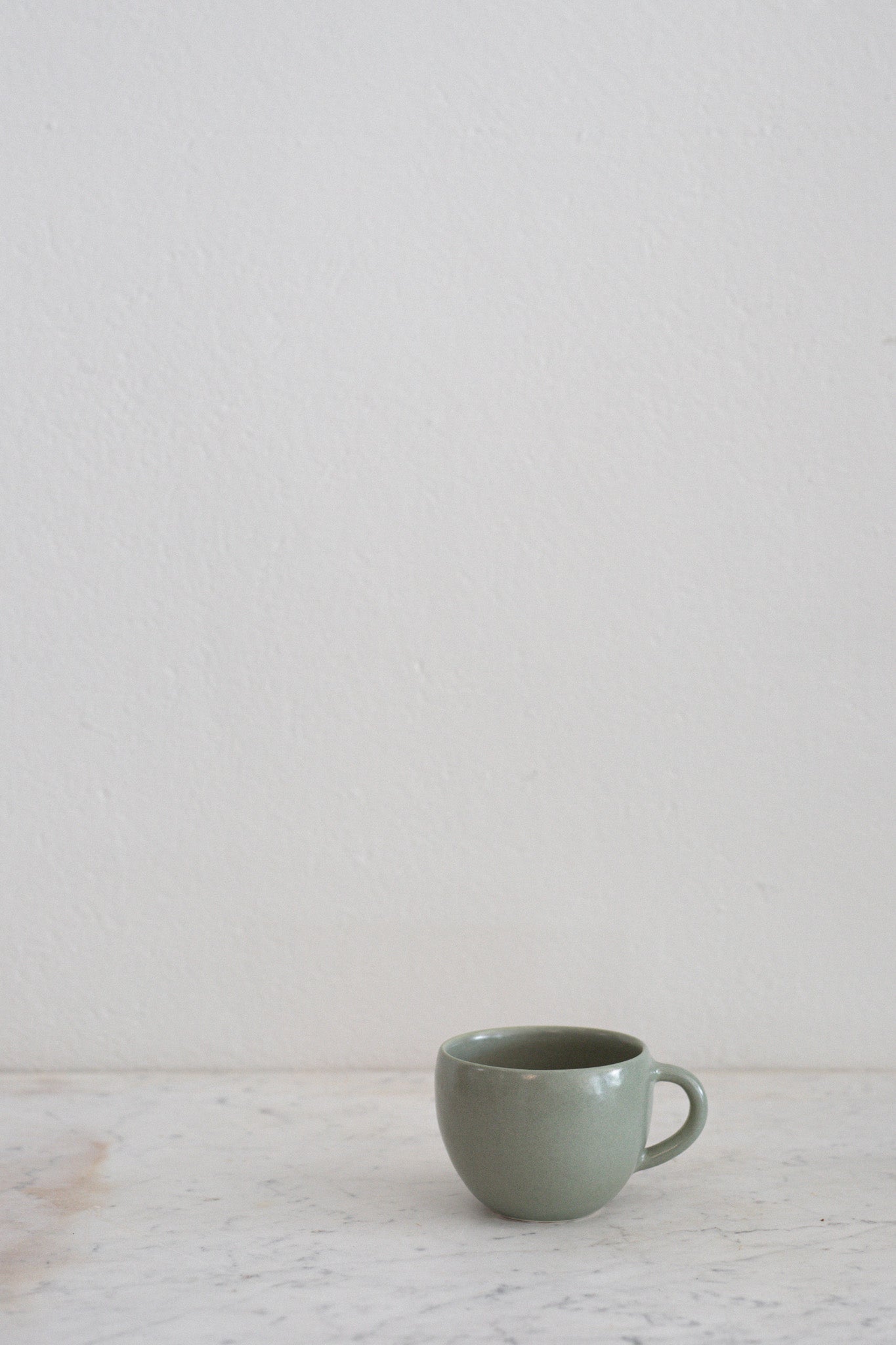 Handmade Ceramic Tea Cup in French Green