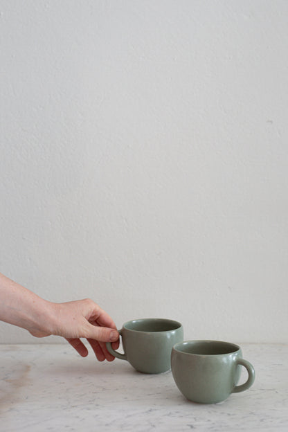 Handmade Ceramic Tea Cup in French Green