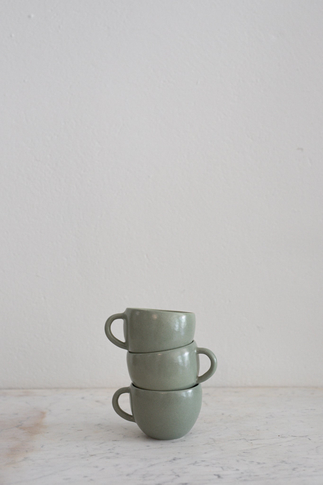 Handmade Ceramic Tea Cup in French Green