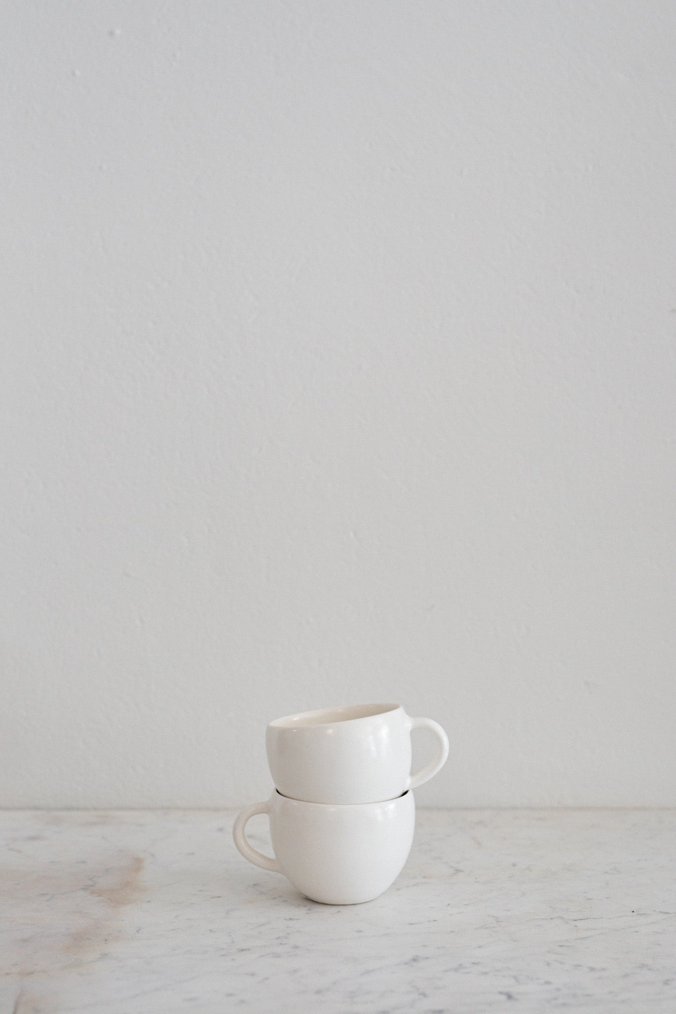 Handmade Tea Cup in Satin White