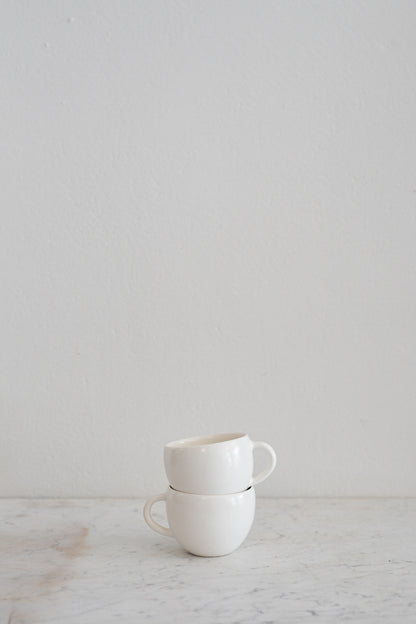 Handmade Tea Cup in Satin White