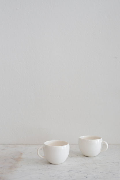 Handmade Tea Cup in Satin White