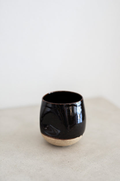 Ceramic Pinch Mug in Mocha glaze