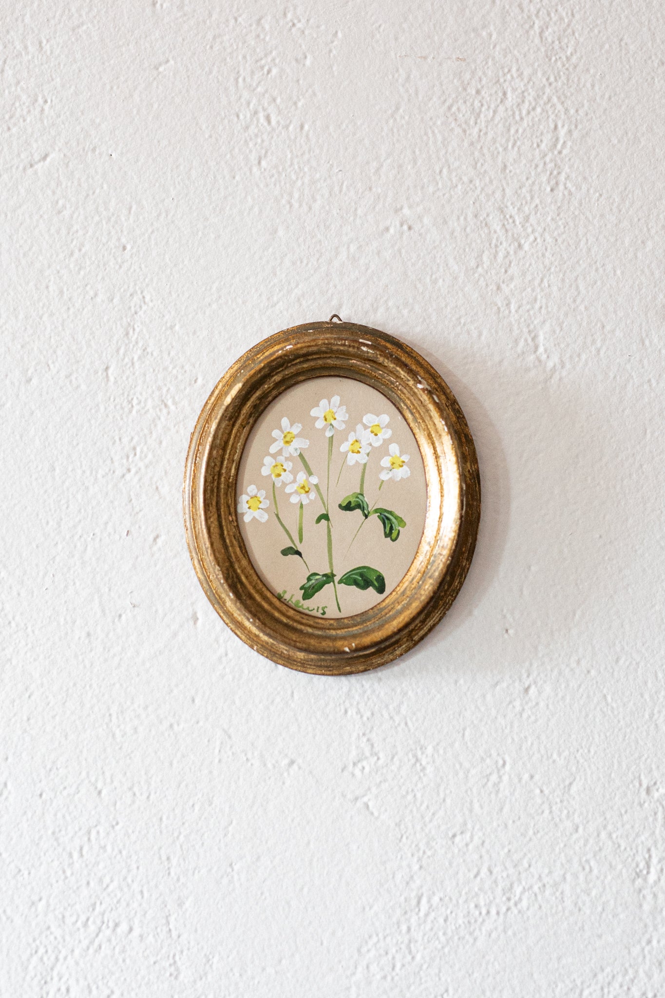 English Floral Artworks in Antique Frames