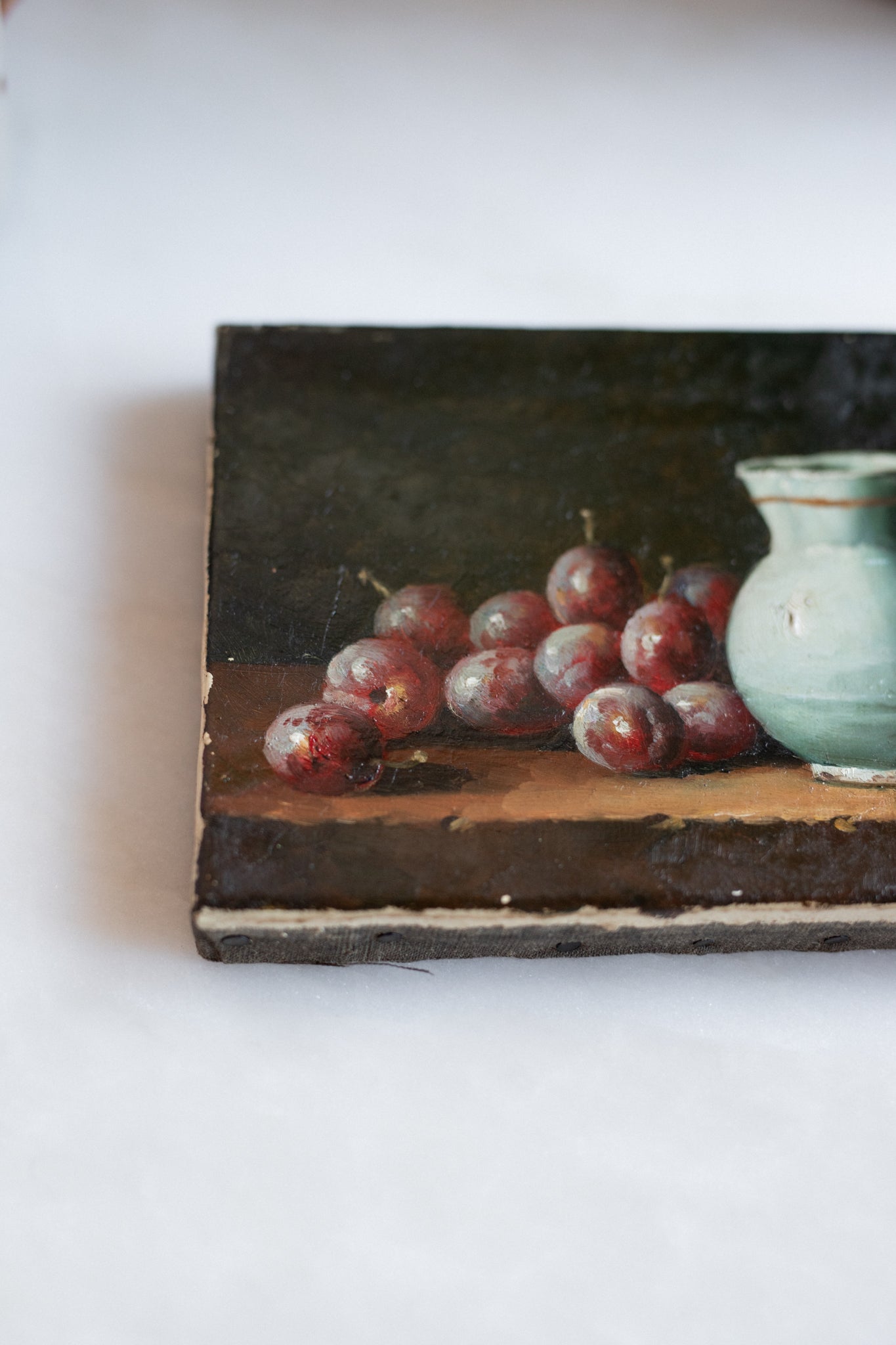 Antique French small Artwork | moody still life