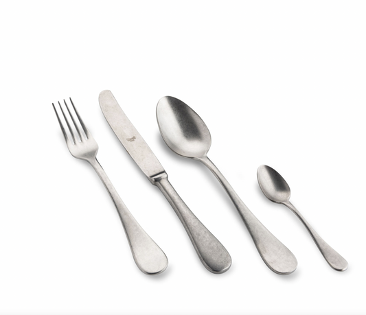 Italian Cutlery in Vintage Steel | Set of 4 pieces