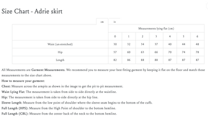 The Adrie Skirt in Gingham Noir